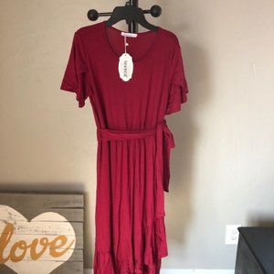 Midi Dress with Belt